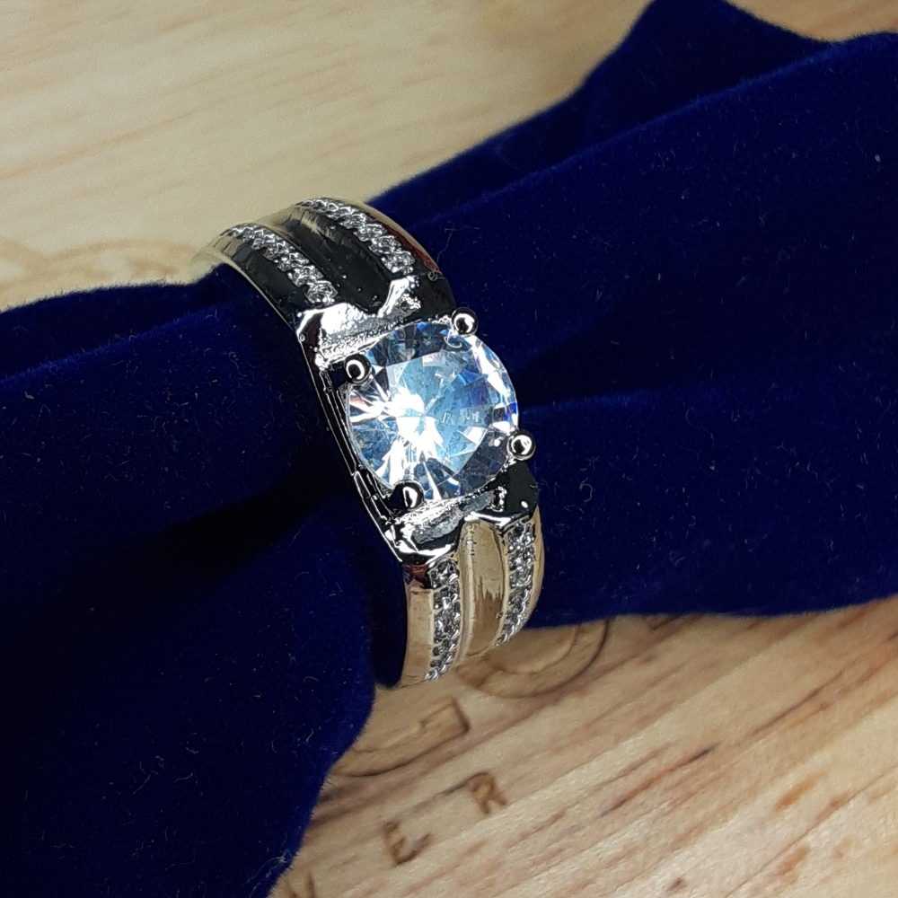 Unisex,platinum plated silver, adjustable ring